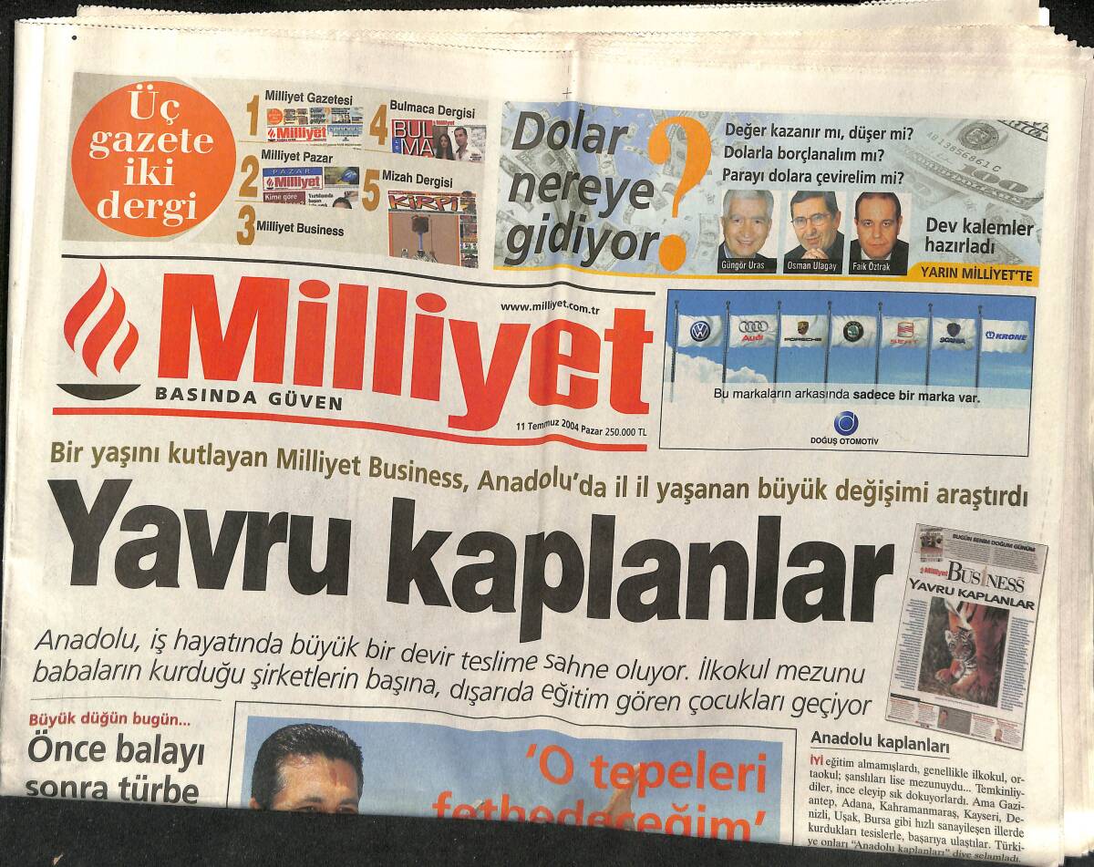 Milliyet Gazetesi 11 Temmuz 2004 - Hagi'den Mutlusu Yok - Diana Türk'tür Türk Kalacak! GZ157498 - 1