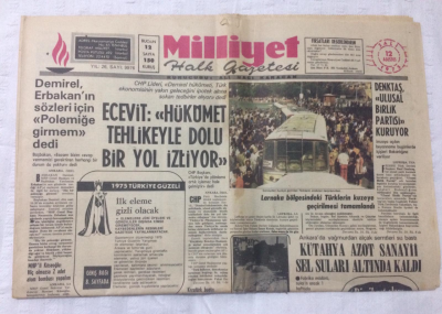 Milliyet Gazetesi 12 Ağustos 1975 - Dektaş Ulusal Birlik Partisi Kuruyor - GZ15788 - 1