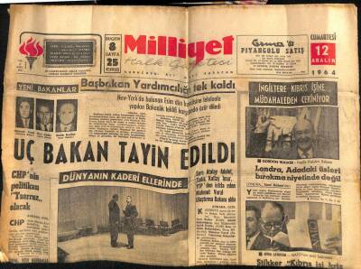 Milliyet Gazetesi 12 Aralık 1964 - Rektör,Görevimize Devam Edeceğiz Dedi GZ59438 - 1