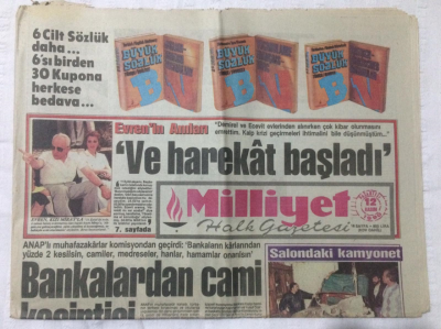 Milliyet Gazetesi 12 Kasım 1990 - Bankalardan Cami Kesintisi - GZ15691 - 2