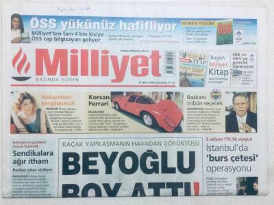 Milliyet Gazetesi 12 Mart 2008 - Fenerbahçe Yönetim Seçim Sistemini Değiştiriyor GZ43047 - 1