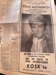 Milliyet Gazetesi 12 Mayıs 1969 - Zeki Müren Afiş - Nuran Sayın Da Kimsesiz Çocukların Annesi Seçildi - Galatasaray Beşiktaş'ı Yendi GZ140078 - 2