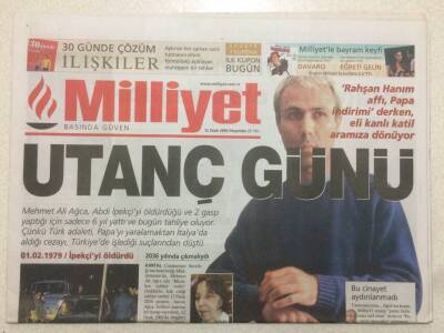 Milliyet Gazetesi 12 Ocak 2006 - Mehmet Ali Ağca Aramıza Dönüyor GZ51649 - 1
