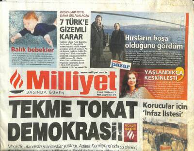 Milliyet Gazetesi 12 Ocak 2014 - Tekme Tokat Demokrasi GZ107351 - 1