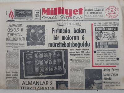 Milliyet Gazetesi - 12 Şubat 1967 - Beşiktaş Deplasmanda İlk Defa Puan Verdi0-0 GZ112139 - 1