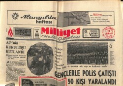 Milliyet Gazetesi 12 Şubat 1969 - Gençlerle Polis Çatıştı 50 Kişi Yaralandı GZ58891 - 1