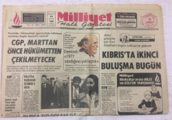 Milliyet Gazetesi 12 Şubat 1977 - Kıbrısta İkinci Buluşma Bugün - GZ15630 - 2
