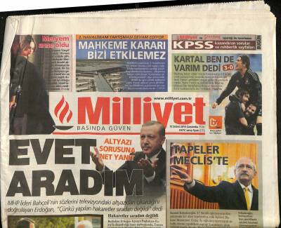 Milliyet Gazetesi 12 Şubat 2014 - Bahçeliden Güle İnternet Çağrısı - Meryem Uzerli Anne Oldu GZ124798 - 1
