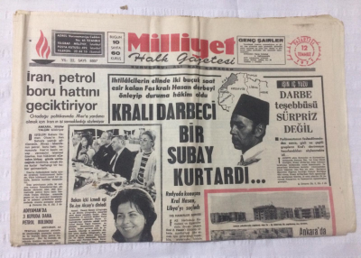 Milliyet Gazetesi 12 Temmuz 1971 - Kralı Darbeci Bir Subay Kurtardı - GZ15922 - 2