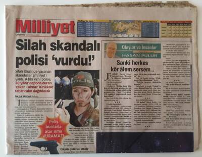 Milliyet Gazetesi 12 Temmuz 2000 - Silah Skandalı Polisi Vurdu GZ26653 - 1