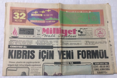 Milliyet Gazetesi 13 Ağustos 1974 - Cenevrede Kıbrıs İçin Yeni Formül - GZ15858 - 2
