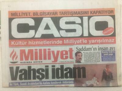 Milliyet Gazetesi 13 Ağustos 1995 - Saddamın İnsan Avı GZ51526 - 1