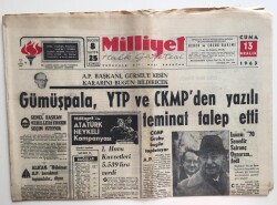 Milliyet Gazetesi 13 Aralık 1963 -96 Bin Aile Hala Susuz Yaşıyor GZ6454 - 3