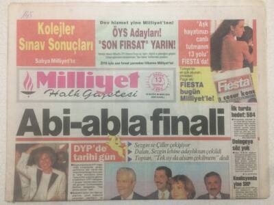 Milliyet Gazetesi 13 Haziran 1993 - Ajda İle Kadın Kadına GZ51531 - 1