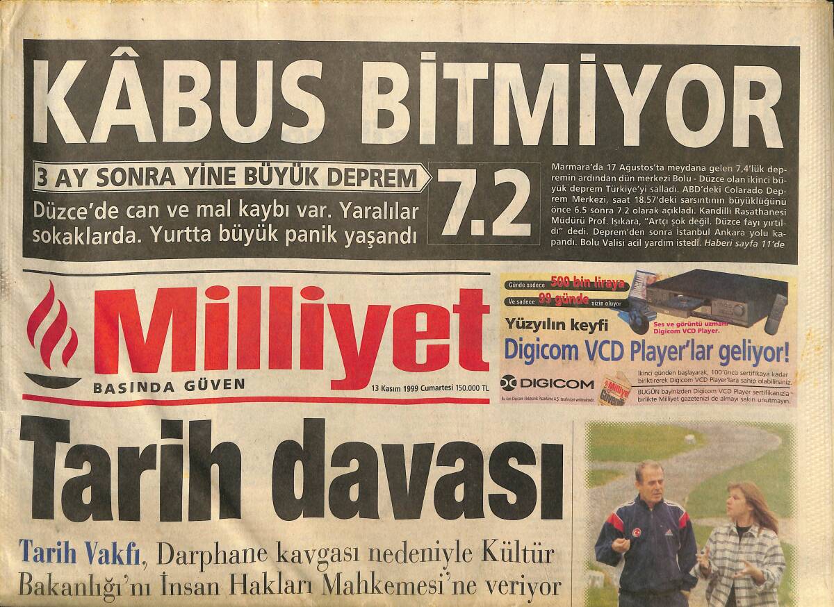 Milliyet Gazetesi 13 Kasım 1999 - Hollywood'da Tarkan Bullock Ortaklığı - İbrahim Kutluay: Bizi Kimse Tutamaz GZ157462 - 1