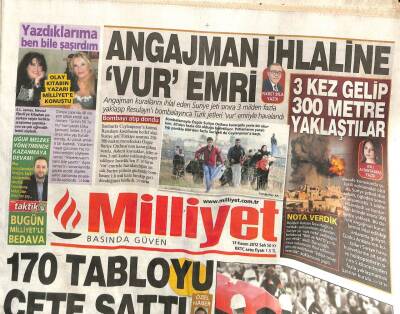 Milliyet Gazetesi 13 Kasım 2012 - KCK İddianamesi Boş Salona Okundu - 170 Tabloyu Çete Sattı GZ100795 - 2