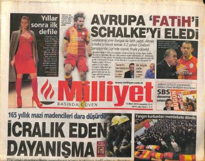 Milliyet Gazetesi 13 Mart 2013 - Kuzey Irak Yeniden Doğdu - 165 Yıllık Mazi Madencileri Dara Düşürdü GZ125572 - 1