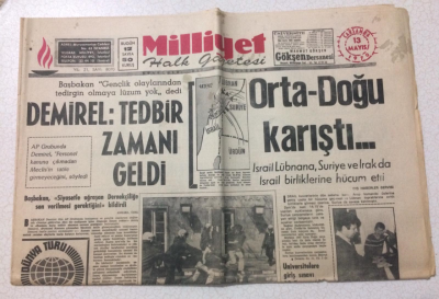 Milliyet Gazetesi 13 Mayıs 1970 - Orta- Doğu Karıştı - GZ15535 - 1