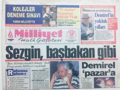 Milliyet Gazetesi 13 Mayıs 1993 - Demirel Pazarda, Anaptan İnönüye Mektup GZ43057 - 1