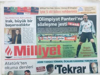 Milliyet Gazetesi 13 Mayıs 2005 - AİHM Yargıcı Türmen Öcalan Kararını Yorumladı Tekrar Yargılayın Demedik GZ43030 - 1