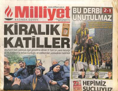 Milliyet Gazetesi 13 Mayıs 2013 - Aleviler Barış İçin Toplandı - Kennedyyi Yardımcısı Johnson Öldürttü GZ106100 - 1