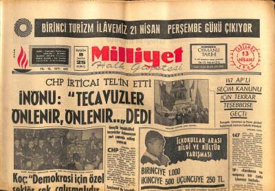 Milliyet Gazetesi 13 Nisan 1966 - Pakistanda Koleradan 400 Kişi Öldü GZ59749 - 1