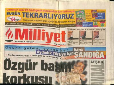 Milliyet Gazetesi 13 Nisan 1999 - Fatih Terimden Son Uyarı - Belgradda Basına Kurşun GZ122313 - 1