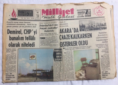 Milliyet Gazetesi 13 Ocak 1976 - Demirel,CHPyi Bunalım Tellalı Olarak Niteledi - GZ21235 - 1