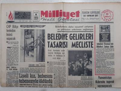 Milliyet Gazetesi - 13 Şubat 1967 - Belediye Gelirleri Tasarısı Mecliste GZ112140 - 1