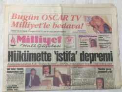 Milliyet Gazetesi 13 Şubat 1993 - Hükümette İstifa Depremi - GZ17021 - 2