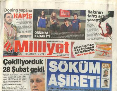 Milliyet Gazetesi 14 Ağustos 2013 - Cemil Bayık Çekiliyorduk 28 Şubat Geldi GZ101236 - 2