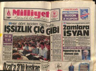 Milliyet Gazetesi - 14 Ekim 1986 - Özala 3lü Kıskaç GZ110867 - 1