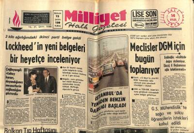 Milliyet Gazetesi 14 Eylül 1976 - Meclisler DGM İçin Bugün Toplanıyor,Çorumda Maden İşçileri Silahlı Çatışma Yaptı GZ58821 - 1