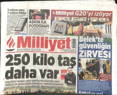 Milliyet Gazetesi 14 Kasım 2014 - Köylüleri Zengin Eden Göktaşı GZ104460 - 1