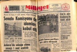 Milliyet Gazetesi 14 Mart 1972 - Ankarada Sokağa Çıkma Yasağı 1 Saat Uzatıldı GZ59829 - 2