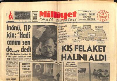 Milliyet Gazetesi 14 Ocak 1968 - Bir Kadına Başka Bir Kadının Bacağı Takıldı GZ59431 - 1