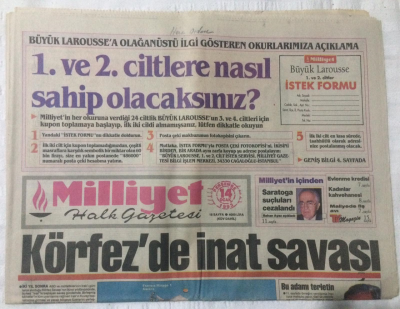 Milliyet Gazetesi 14 Ocak 1993 - Körfezde İnat Savaşı - GZ15968 - 1
