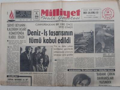 Milliyet Gazetesi - 14 Şubat 1967 - Deniz İş Tasarısının Tümü Kabul Edildi GZ112141 - 1