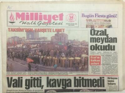 Milliyet Gazetesi -14 Şubat 1993 - Vali Gitti Kavga Bitmedi GZ51375 - 1
