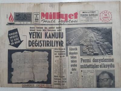 Milliyet Gazetesi - 14 Temmuz 1965 - Yetki Kanunu Değiştiriliyor GZ112127 - 1