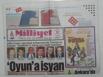 Milliyet Gazetesi - 14 Temmuz 1990 - Oyuna İsyan, Ankarada İçki Krizi GZ112275 - 1