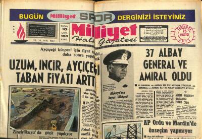 Milliyet Gazetesi - 15 Ağustos 1973 - Üzüm İncir Ayçiçeği Taban Fiyatı Arttı GZ110743 - 1