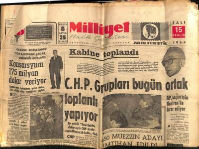 Milliyet Gazetesi 15 Aralık 1964 - 450 Müezzin Adayı İmtihan Edildi GZ59436 - 1