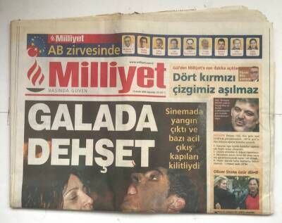 Milliyet Gazetesi 15 Aralık 2004 - Galada Dehşet GZ5973 - 1