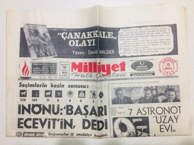 Milliyet Gazetesi 15 Ekim 1969 - 7 Astronot Uzay Evi Kuruyor GZ53689 - 1