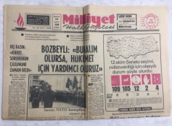 Milliyet Gazetesi 15 Ekim 1975 - Sancar Nato Karargahını Ziyaret Etti - GZ17700 - 2