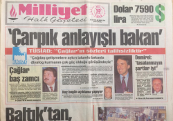 Milliyet Gazetesi 15 Eylül 1992 - Çarpık Anlayışlı Bakan - GZ12687 - 1