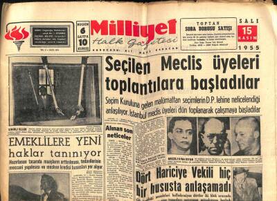 Milliyet Gazetesi 15 Kasım 1955 - Emeklilere Yeni Haklar Tanınıyor GZ59691 - 1