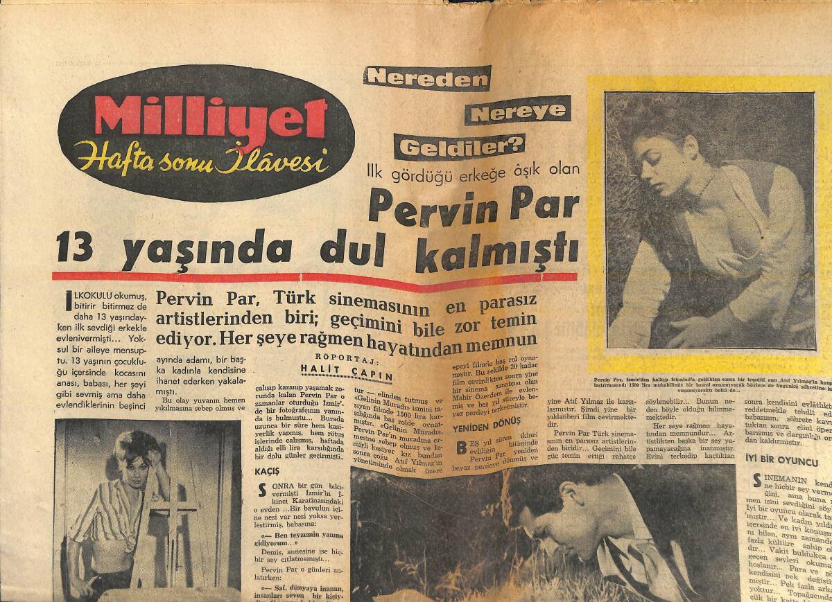 Milliyet Gazetesi 15 Kasım 1964 - Pervin Par 13 Yaşında Dul Kalmıştı! - Amerika'nın Bir Numaralı Kadını: Leydi Bird! GZ138435 - 1