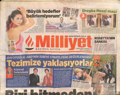 Milliyet Gazetesi 15 Kasım 2014 - Bodrum Kalesi Yağmurda Düştü ! - Davutoğlu İ ABDnin Suriye Stratejisini Değerlendirdi GZ124669 - 1